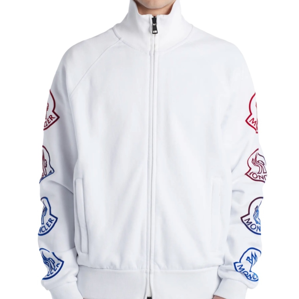 MONCLER Ombré Logo Cotton Track Jacket